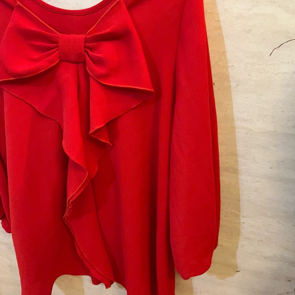 IC Collection By Connie K Bold Scarlet Tunic Top - Picture 7 of 13